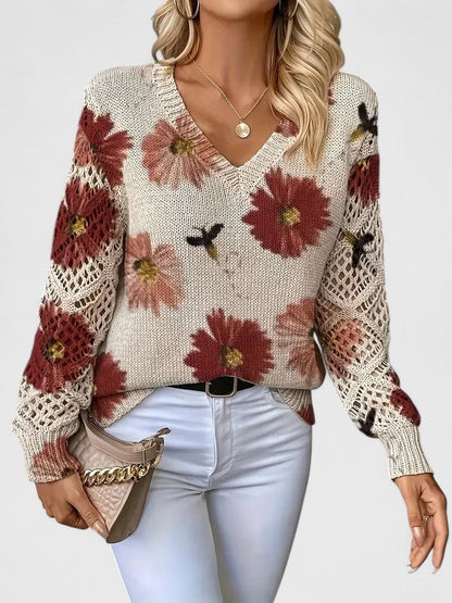 Aurelia – Eleganter Floral-Pullover