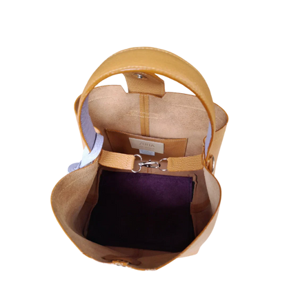 Lucia kleine Lederhandtasche für Frauen in Honigfarbe