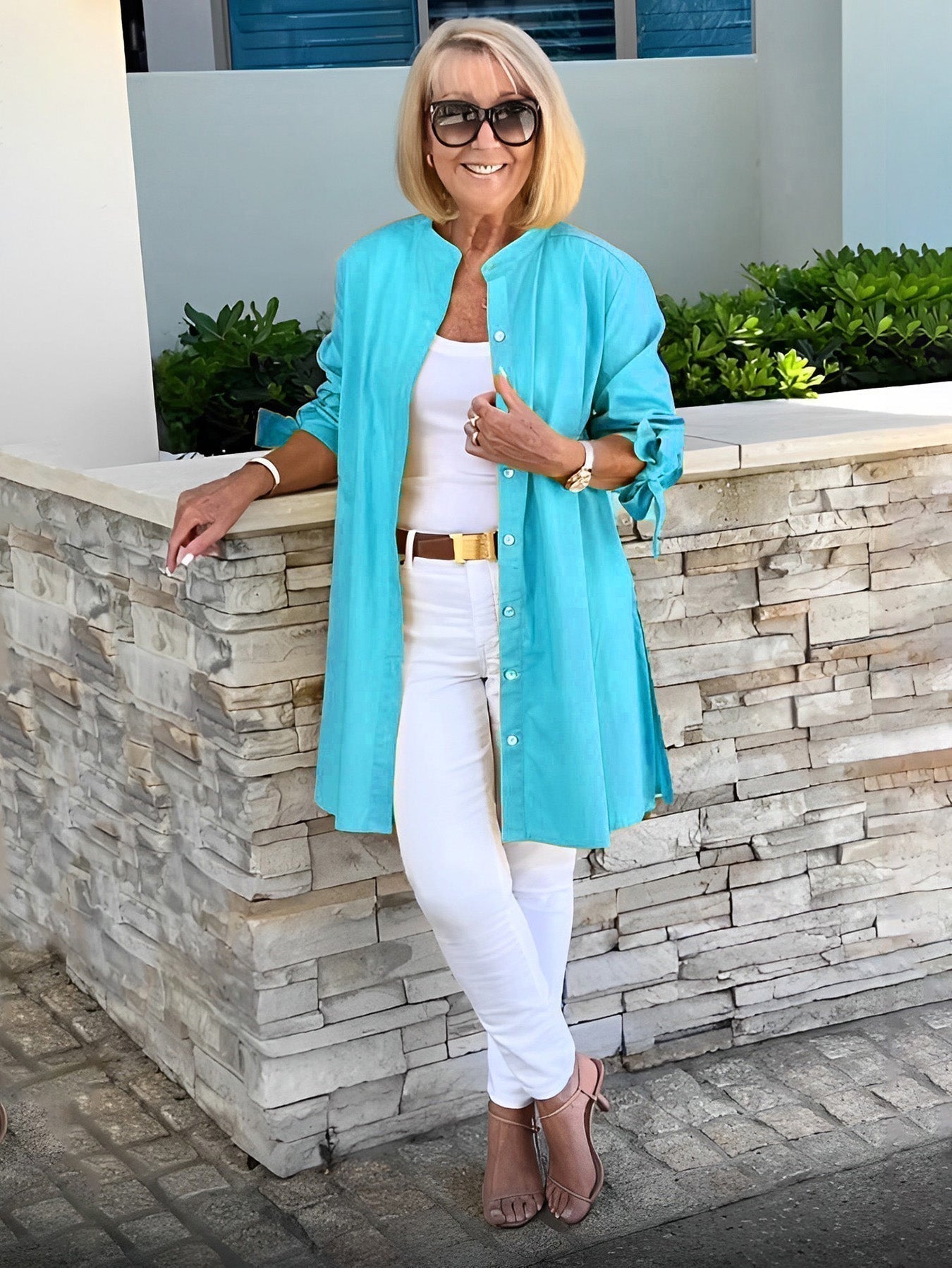 Lucia™ - Tunika-Shirt mit Knopfleiste