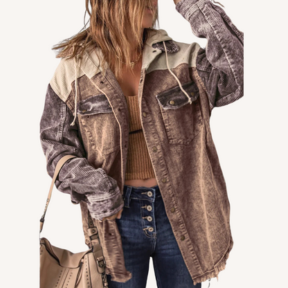 Nelli | Retro Kapuzenstrickjacke