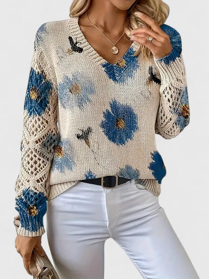 Aurelia – Eleganter Floral-Pullover