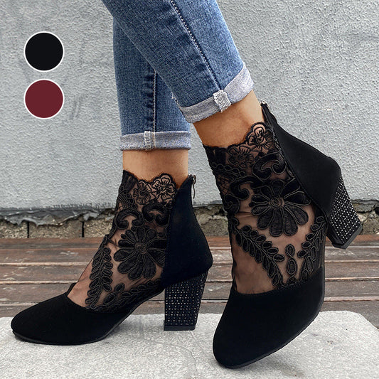 JOLIE™ - Schicke Spitzen-Stiefeletten mit Absatz