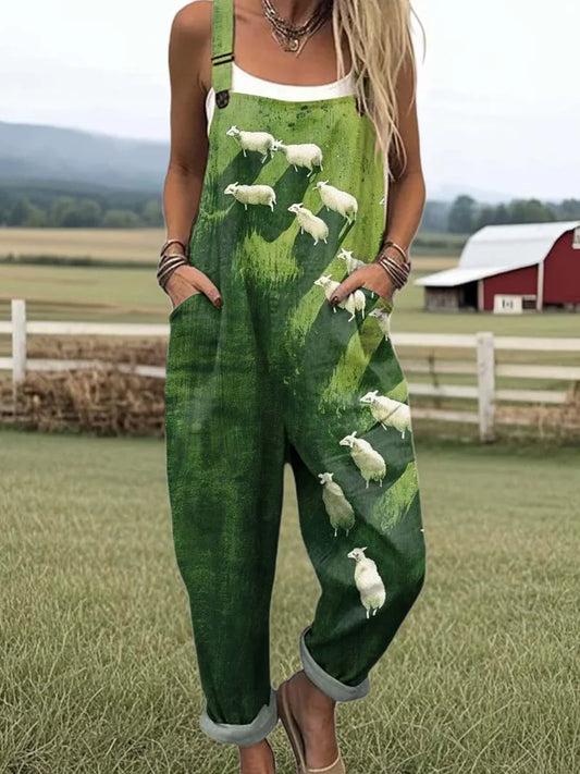 Vintage Floral Jumpsuit Damen - Müheloser Stil & Ganztägiger Komfort