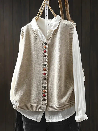Ditte | Stilvolle Lässige Strickweste