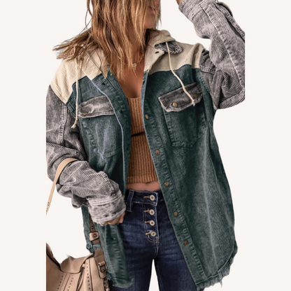 Nelli | Retro Kapuzenstrickjacke