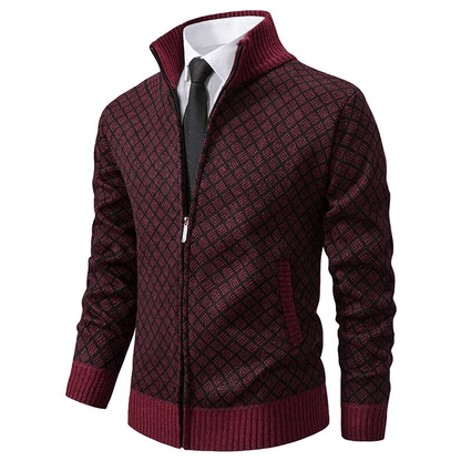 Windsor | Rautenstrick-Cardigan mit Reißverschluss