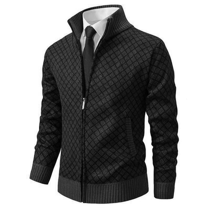Windsor | Rautenstrick-Cardigan mit Reißverschluss