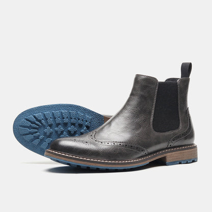Leder-Chelsea-Stiefel für Herren