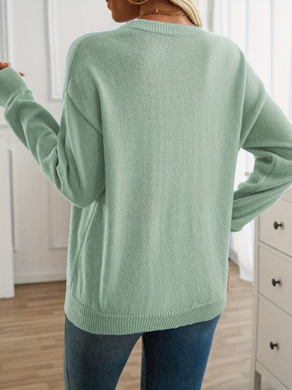 Elisabeth - Langarm-Pullover mit Rundhalsausschnitt