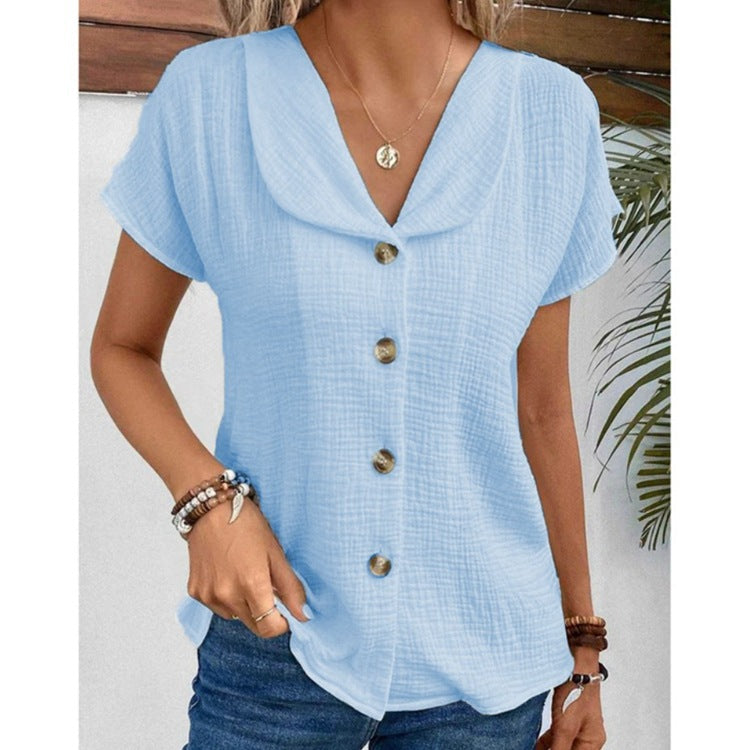 Breezy Charm Knopfleisten-Top
