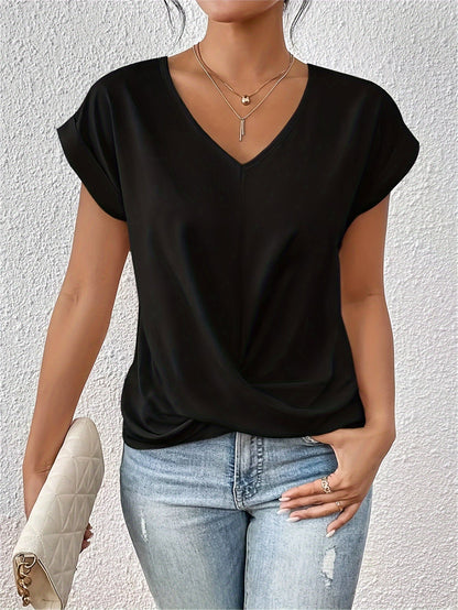 SANNE I LÄSSIGES V-HALS T-SHIRT