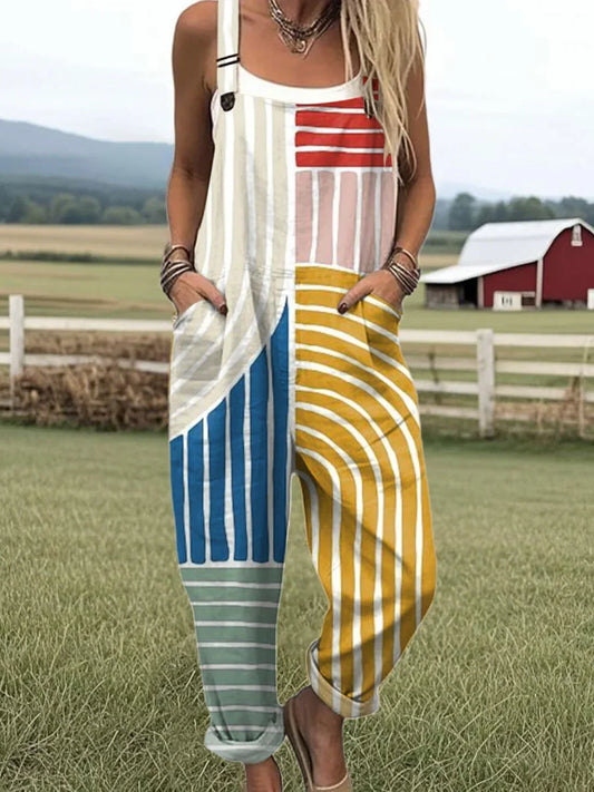 Vintage Floral Jumpsuit Damen - Müheloser Stil & Ganztägiger Komfort