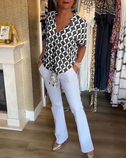 SOLVEIG I STYLISCHE BEDRUCKTE BLUSE