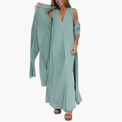 Brooklyn | Bequemes Luxuskleid mit Cardigan