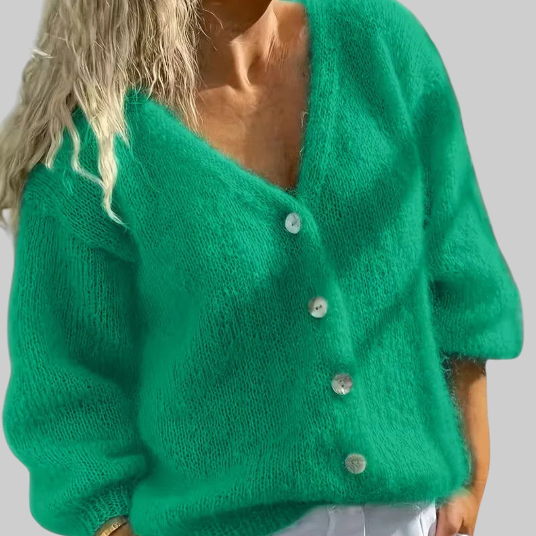 KALINA | STRICKPULLOVER MIT LANGEN ÄRMELN UND KNÖPFEN