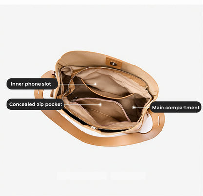 Echte Leder Crossbody- & Schulter-Übergröße Eimer Tasche