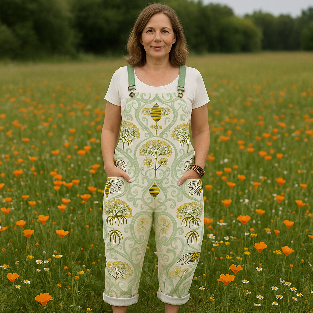 Vintage Floral Jumpsuit - Müheloser Komfort & Stilvolles Weitbein-Design