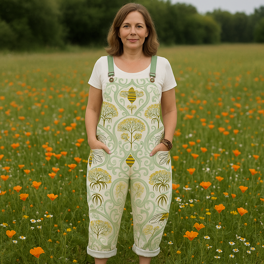 Vintage Floral Jumpsuit - Müheloser Komfort & Stilvolles Weitbein-Design