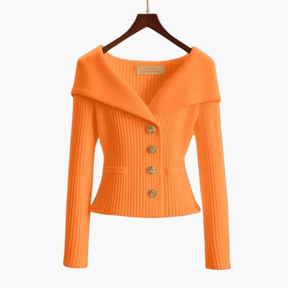 KIM™ - Gerippter Cardigan mit Knopfleiste