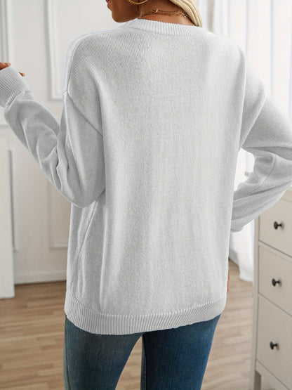Elisabeth - Langarm-Pullover mit Rundhalsausschnitt