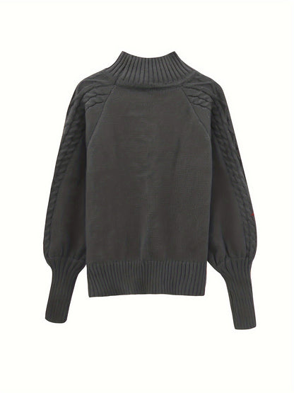 Tinsley – Langer, Lässiger Strickpullover Mit Langarm