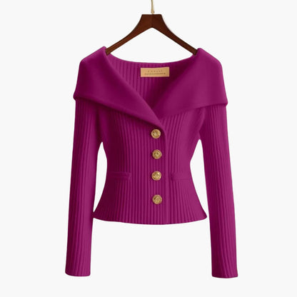 KIM™ - Gerippter Cardigan mit Knopfleiste