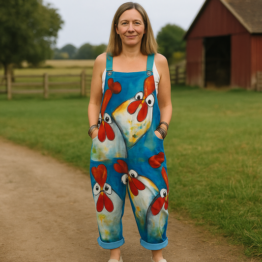 Vintage Weitbeiniger Overall - Müheloser Stil & Komfort für Frauen