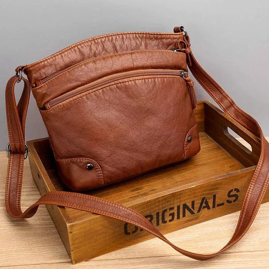 Freya – Leder-Schultertasche