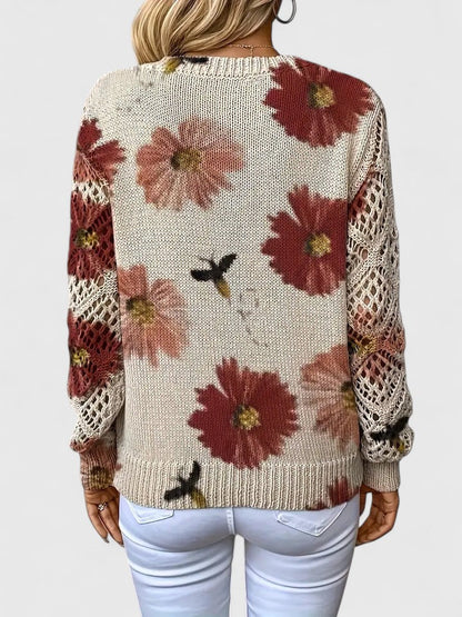 Aurelia – Eleganter Floral-Pullover
