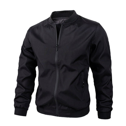 Herren Herbstjacke mit regulärer Passform, Seitentaschen und geradem Saum