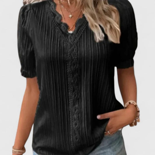 Avienne | Elegante V-Ausschnitt-Bluse