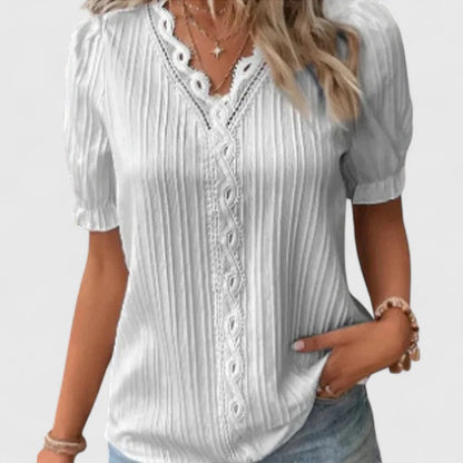 Avienne | Elegante V-Ausschnitt-Bluse