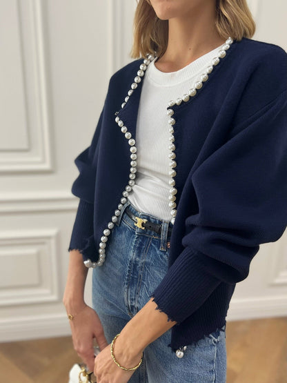 Olivia - Schicker Perlen-Cardigan