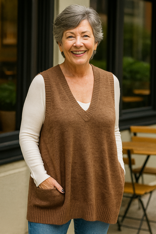 Everelle | CozyKnit Weste – Weiche Eleganz, mühelose Lagenlooks