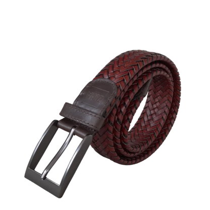 ZUHA Marken geflochtener Leder Gürtel für Männer