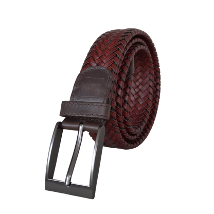ZUHA Marken geflochtener Leder Gürtel für Männer