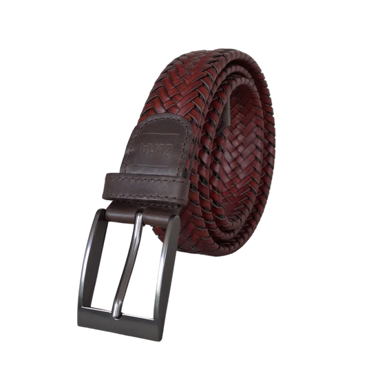 ZUHA Marken geflochtener Leder Gürtel für Männer