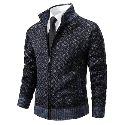 Windsor | Rautenstrick-Cardigan mit Reißverschluss