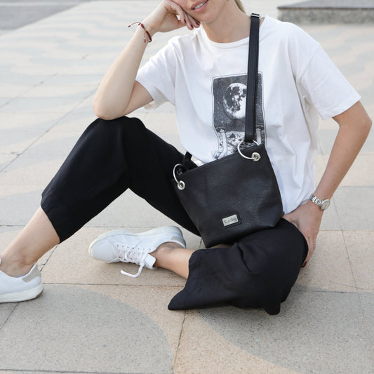 Josefa schwarze Poro Geldbörse