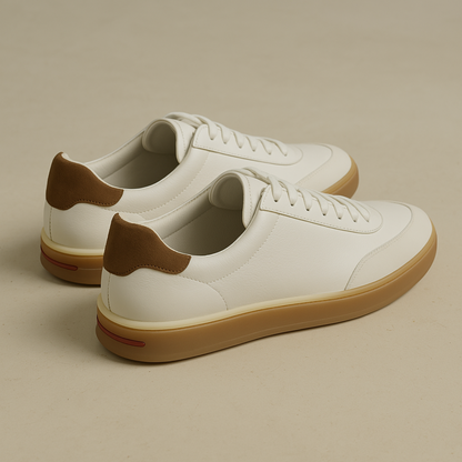 Elegante weiße Ledersneaker für Herren