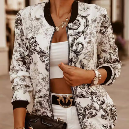 Elise Leroy Blumen Leichte Jacke