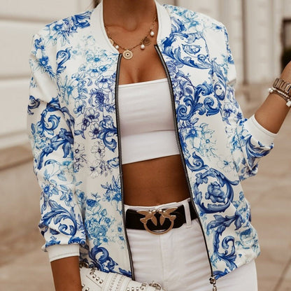 Elise Leroy Blumen Leichte Jacke