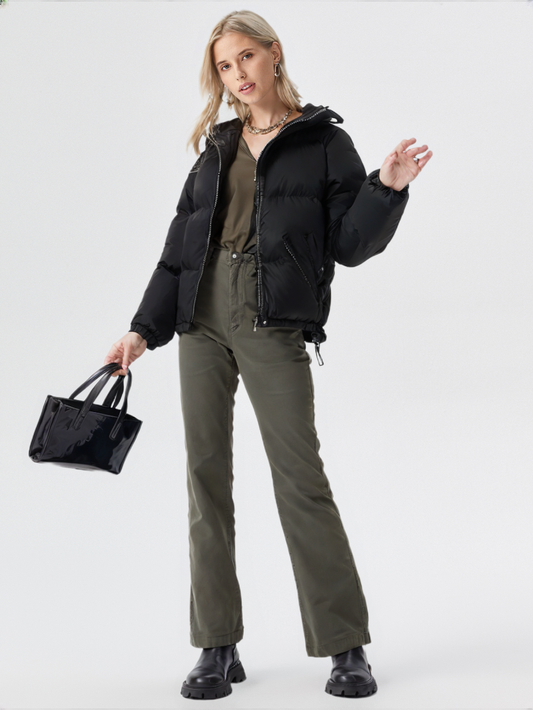 Anika | Gepolsterte Winterjacke mit Kapuze