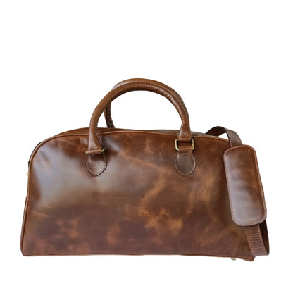 Glänzende Hunter Leder Damen Mini Reisetasche