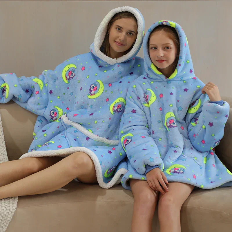 Teddy | Oversized Hoodie-Decke für Erwachsene und Kinder