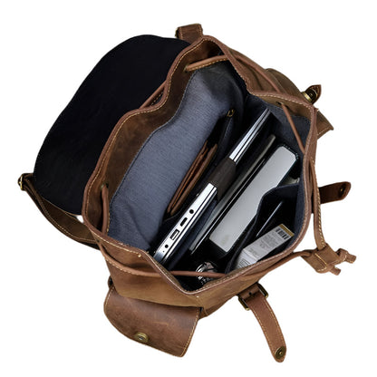 Rucksack mit großer Kapazität aus Leder