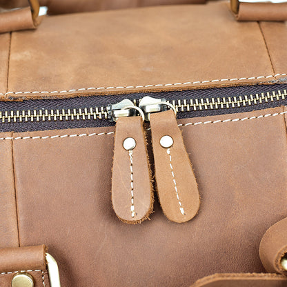 Herren Vintage Crazy Horse Leder Reisetasche