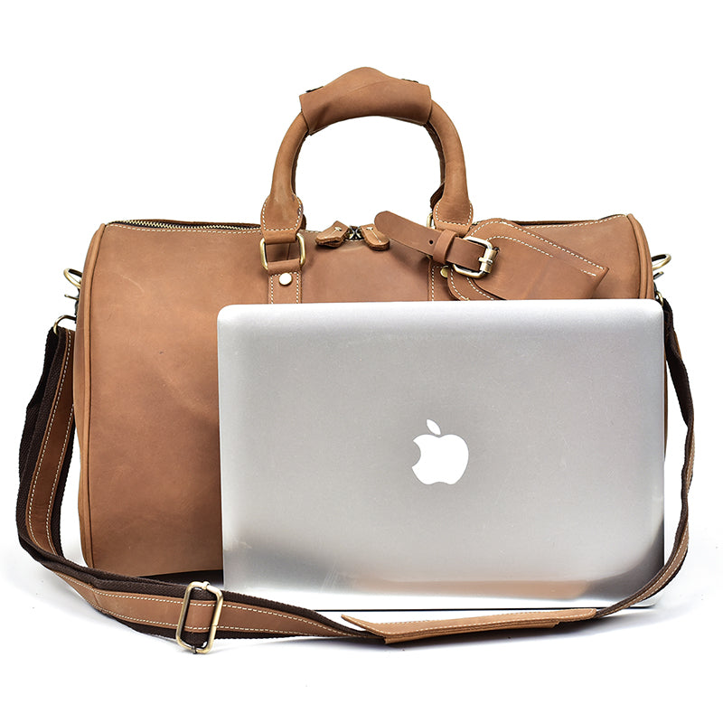 Herren Vintage Crazy Horse Leder Reisetasche