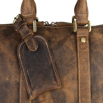 Herren Vintage Crazy Horse Leder Reisetasche