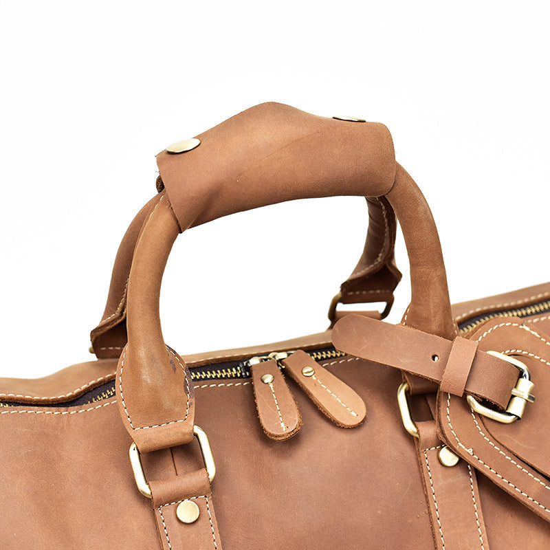 Herren Vintage Crazy Horse Leder Reisetasche